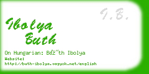 ibolya buth business card